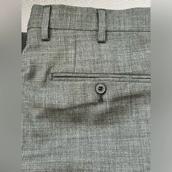 34X30” Valentino Grigio Chiaro Straight Leg Wool